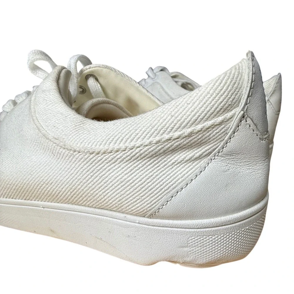 FitFlop Rally White Leather Low Top Comfort‎ Sneakers Womens 10 EK6-194